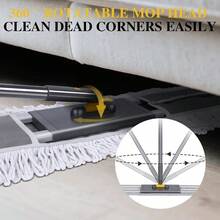 Masthome 36 Commercial Mop With 3 Microfiber Pads Pedal Spin Mop And Bucket With Wringer Set And 3 Mop Pads - Home Office Suitable - Default - View 4