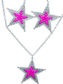 Fashionable Sparkling Star & Turquoise Pendant Necklace, Boho Design For Women - Star - View 20