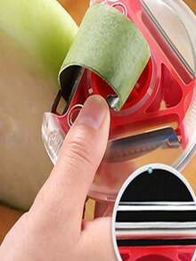 3-In-1 Peeler Kitchen Multifunctional Fruit And Vegetable Shredder Peeler Potato Shredder Cutter Vegetable Cutter Peeler Grater Three Pieces Set Essential For RV Kitchen Camping - Multicolor - View 8