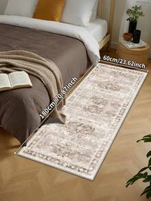 1 件棕色地毯，波西米亚风格，可水洗防滑仿羊毛，1160 克/平方米，适用于客厅、卧室、厨房、办公室、玄关等场所。 - 棕色 - 查看 18