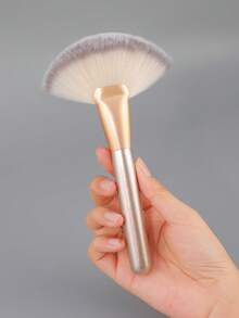 RANCAI 1支大号扇形散粉刷，扁平高光腮红刷，散粉刷，大号面部刷，高光化妆刷 - 彩色 - 查看 9