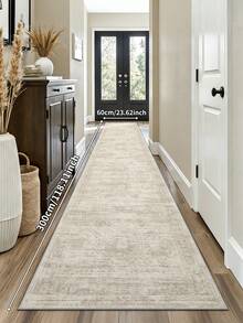 1pc Bohemian Style Brown Area Rug, Washable Non-Slip Faux Wool, 1160g/M² For Living Room Bedroom Kitchen Office Entryway - Brown - View 9