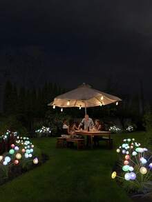6 LED Solar Powered Jellyfish Mushroom Lawn Lights, Outdoor Waterproof Garden Path Landscape Lights, Warm White / Color Changing Mood Lights - Multicolor - View 6