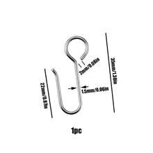 Metal S-Shaped Curtain Hooks, Small Drapery Pins And Wire Hooks For Ceiling Track, Window And Shower Curtains, Home Bathroom Accessories - Silver - View 13