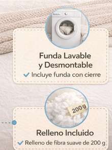 Almohada Decorativa Capibara 35*35 cm con Cierre, Funda Lavable y Relleno 200 g Incluido, Cojín Suave para Cama, Sofá o Habitación Infantil - Celeste - Ver 5