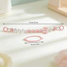 Dây đeo tay cầm bình nước, hình trái tim, dây đeo đính hạt hình nơ, dây đeo bình nước, dây đeo bình nước tương thích với bình , phụ kiện bình nước - Nhiều màu - Xem 3