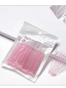 100/50pcs Manicure Tool Set, Women's Pink Dual-Ended Acrylic Cuticle Pusher & Remover, Nail Care Tools - Multicolor - View 4