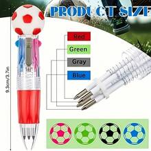 DOMUUH 7pcs/15pcs Football Themed Ballpoint Pens, Featuring Vibrant Football Pattern Design - Colorful Plastic Stationery, Suitable For Sports Enthusiasts, Office Supplies And Party Favors, Party Stationery - 7 Random Items - View 4
