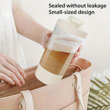 Portable Rechargeable Electric Mixing Cup, Featuring Innovative Rotary Mixing Design To Easily Blend Various Beverages Including Protein Powder, Coffee And Meal Replacement Shakes. Low-Voltage Design, Specially Designed For Outdoor Travel, Camping And Picnics. - White - View 7
