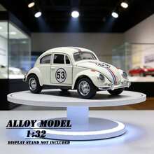 1:32 Scale Vintage Beetle Die-Cast Racing Car Model Set | Mixed Colors | Alloy | Opening Doors, Manual Pull-Back Action | Ideal For Youngsters & Adults | Daily,Birthday, Christmas, Halloween,NewYear,Easter, Holiday,ThanksGiving Gift - Multicolor - View 2