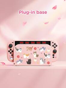 1 pieza Funda protectora con diseño de gato de dibujos animados lindos para Nintendo Switch2 (2025), aplicable a Switch2, Switch NS/Switch OLED/Lite, accesorios de Switch, bolsa de almacenamiento, funda protectora de Switch, regalo romántico para jugadores de Switch - Multicolor - Ver 10