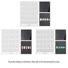 透明镂空贴纸，经典图案，双用途设计，包含迷你星星、爱心和星爆图案，多功能镂空美甲贴纸 - 無色 - 查看 13