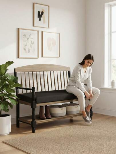 Indoor & Outdoor UV-Resistant Bench Cushion – Black, 100*50*8 Cm | Chair Cushion In Der Turkei