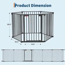 Baby Protection Gate - 6 Pieces - Black - View 2