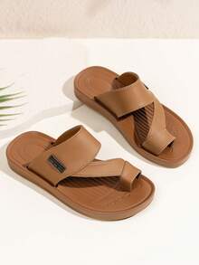 Children's Fashion Slippers / Children's Summer Fashion Comfortable Lightweight Soft Bottom Flip Flop Sandals - Brown - View 3