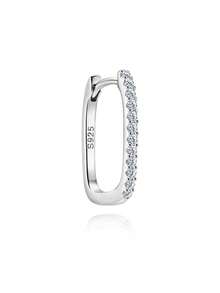 1 đôi bông tai bạc 925 mạ vàng 18K tinh tế, kiểu dáng bốn chấu, phù hợp cho nữ giới đeo hàng ngày, dự đám cưới, lễ đính hôn và các dịp khác. Thiết kế không gây dị ứng, là món quà tuyệt vời. - Bạc - Xem 6