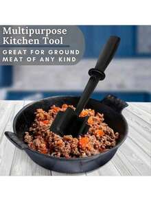 1Pc Multifunctional 3-In-1 Plastic Mixing Stick, Handheld Kitchen Utensil For Meat Mixing, Baking, Salad, Dough Kneading & Salsa Preparation - Multicolor - View 6