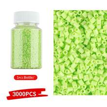 3000颗绿色包装珠子，防漏收纳瓶，DIY吊坠钥匙扣饰品制作工艺材料 - 2.6mm拼豆豆 - 查看 26