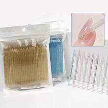 MyAoKuE-Up 100 Pcs/Pack Of Crystal Nail Art Sticks, Nail And Foot Care Crystal Sticks, Suitable For Applying Nail Polish And Removing Direct Edge Debris. Essential Nail Art Tools. - Multicolor - View 4