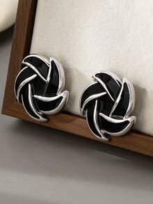 1 Pair Elegant Casual Fashion Versatile Oil Drop Floral Earrings For Women - Flowers - View 4