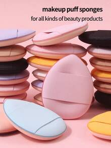 30pcs Mini Finger Air Cushion Makeup Sponges, Random Color Assorted Makeup Blenders, Foundation & Concealer Applicator, Travel Makeup Tool - Multicolor - View 8
