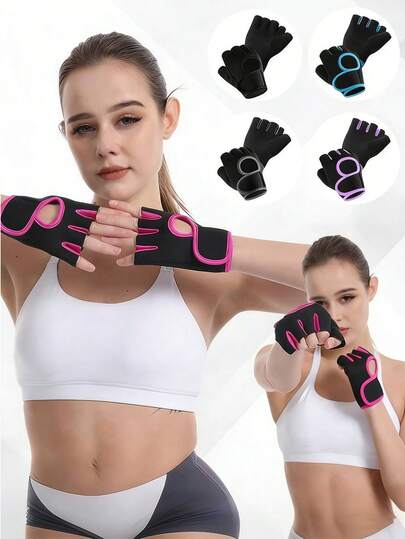 1 Đôi găng tay thể thao không ngón, thoáng khí, có thể điều chỉnh kích cỡ - Lý tưởng cho việc nâng tạ, tập tạ tay, đạp xe, tập luyện tại phòng gym và nhiều hoạt động khác. Một phụ kiện đa năng cho phòng gym, thể thao và tập luyện tại nhà; phù hợp cho cả nam và nữ.