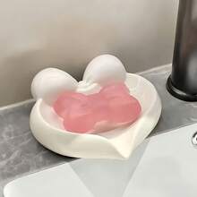 Khay đựng xà phòng hình trái tim màu trắng, thiết kế sang trọng, không cần khoan, chống thấm nước, giá đựng xà phòng phòng tắm, giá đựng xà phòng chống ẩm gia dụng. - Một kích cỡ phù hợp cho tất cả - Xem 8