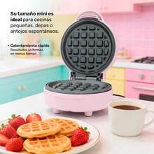 Taurus Lucky Mini Waffle Maker 13cm For Belgian Waffles | Non-Stick, Compact And Easy To Use - US A Type Plug(110-127V) - View 4