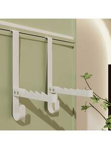 1pc Fashionable Metal Over-The-Door Hook, 90° Foldable Multi-Functional Door Hanger, Clothing Storage, Easy Installation Hidden Storage, Versatile Wall Hook | Minimalist Design | Foldable Compact Design, Garment Hanger - View 7