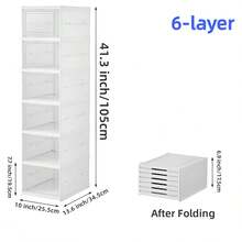 Caja Transparente para Zapatos Engrosada y Plegable Organizador de Zapatillas de 6 Capas/3 Capas Apilable a Prueba de Polvo Estante para Zapatos de Alta Altura - Ver 11