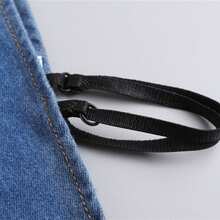 1pc Detachable Dark Denim Crew Neck Dickey, Versatile Undershirt Collar For Sweaters, Hoodies, Blouses - Royal Blue - View 6