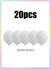 20/40pcs Multi-Color Linking Balloons Set, Suitable For Creating Balloon Wall, Heart Arch, Tail Balloons, Applicable For Wedding, Birthday, Welcome Party, Valentine's Day, Proposal And Anniversary Party Decoration - Multicolor - View 14