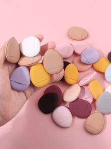 30pcs Mini Finger Air Cushion Makeup Sponges, Random Color Assorted Makeup Blenders, Foundation & Concealer Applicator, Travel Makeup Tool - Multicolor - View 7