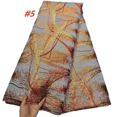 2026 High-Quality Jacquard Lace Fabric, Nigerian Wedding Dress Fabric, Fashion Metallic Damask Lace Fabric For Sewing