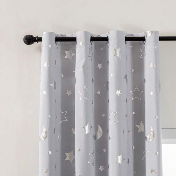 1 Peça Cortina Térmica Blackout Revestida de Prata de Cor Sólida Minimalista Americana Leve