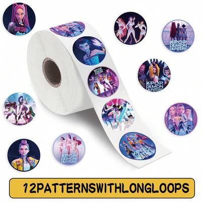 500 piezas Pegatinas de personajes de anime - Pegatinas decorativas de dibujos animados lindos adecuados para diarios, álbumes, fundas de teléfono, portátiles, botellas de agua, embalaje de regalos