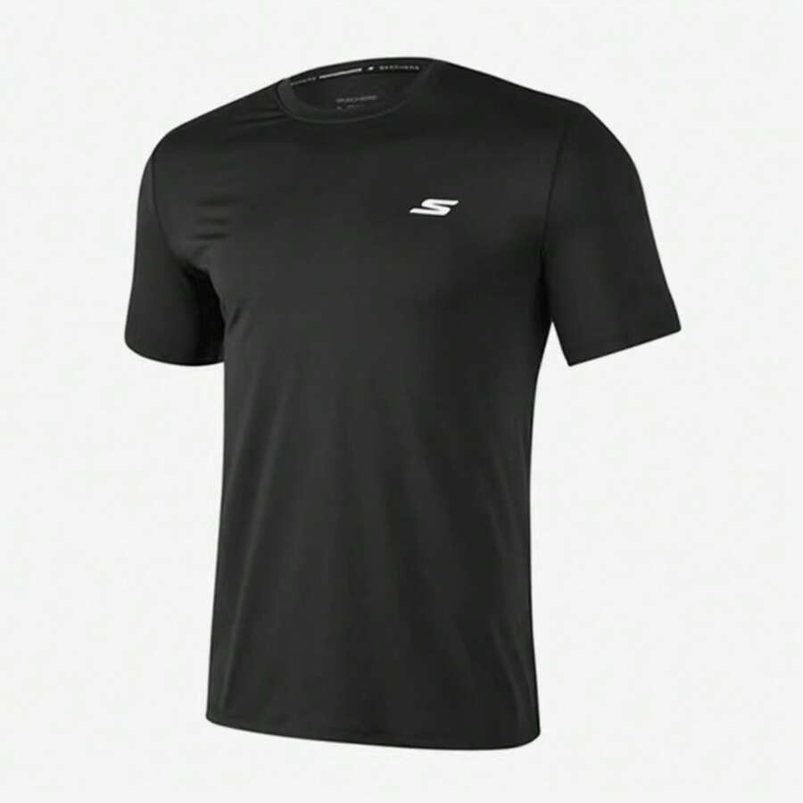 Skechers Nueva camiseta deportiva de manga corta de verano para hombre, ligera y transpirable. - Negro - Ver 1