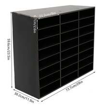 Black Literature Organizer  Desktop File Holder Office Mailbox - View 3