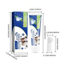 宠物口腔护理套装，温和清洁牙齿，清新口气，呵护牙龈，去除牙垢，适用于猫狗 - 查看 9