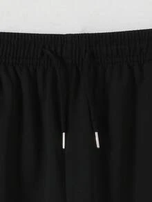 Men's Solid Color Slim Fit 5-Inch Sports Shorts, Lightweight Stretchy Outdoor Activity Wear, Suitable For Camping, Jogging, Basketball Practice And Weekend Outings - Black - View 3