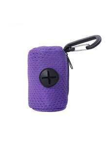 Dispensador de bolsas para recoger excrementos de perro, soporte portátil para bolsas de residuos de mascotas para pasear al perro - Ver 9