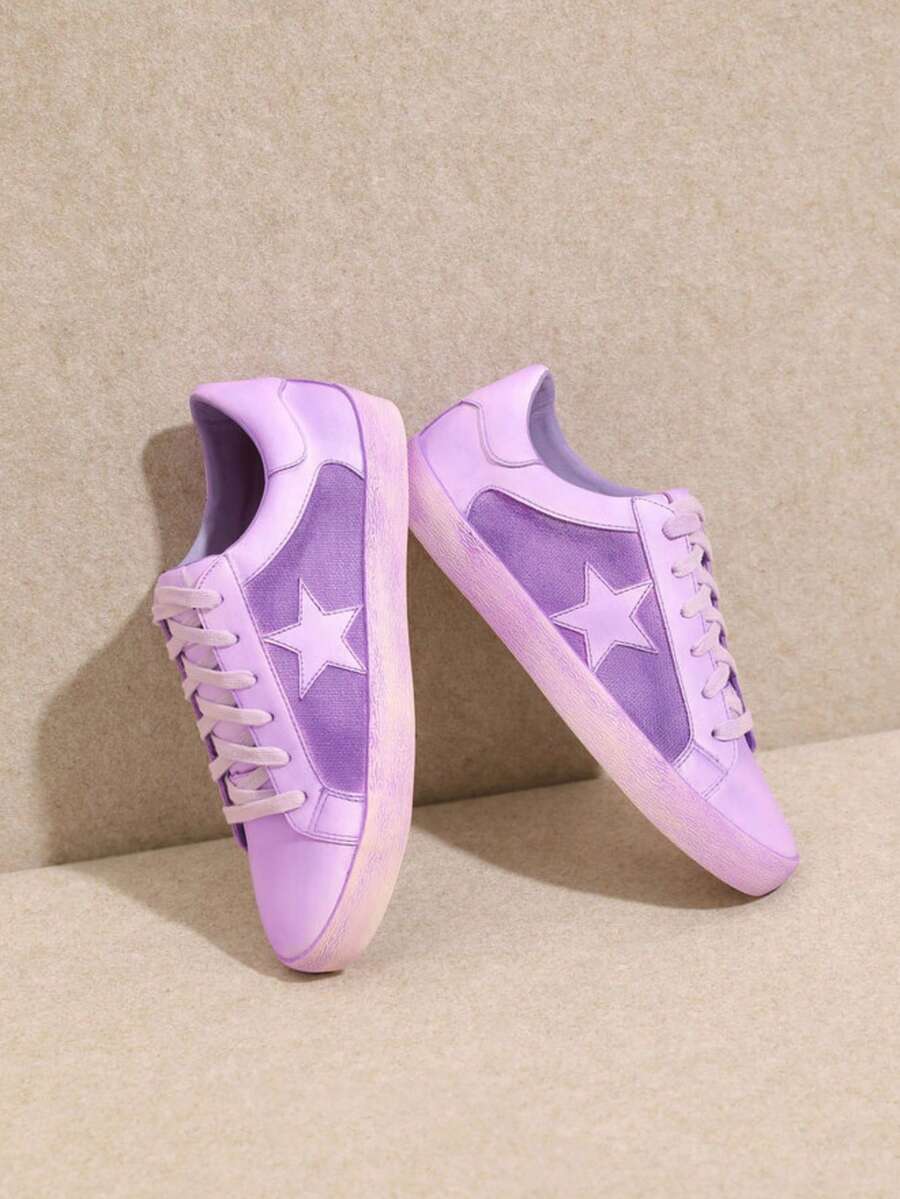 MI.IM SANDY - Vintage Blush Star Sneaker - Màu tím hoa cà - Xem 1