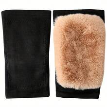 1 Pair Fleece Knee Pads, Lightweight Leg Warmers, Soft Design, Elastic Fabric, Suitable For All Seasons - Multicolor - View 2