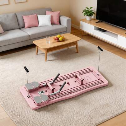 5-in-1 Pilates Board I Klappbares Pilates Reformer Set für Zuhause I Optimiertes Ganzkörper-Trainingsgerät I Slide Board für Core-Stärke, Balance & Muskeldefinition