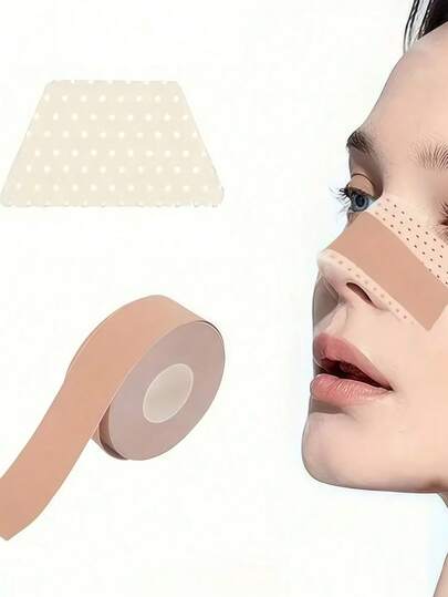 2 Packs Nose Reshaping And Lifting Kit - Reusable Thermoplastic Splint And Face Tape, Alcohol-Free, No-Electricity Beauty Care Accessories,Trapezoidal Nose Bridge Fixator, Skin-Colored Fixator, Nose Shaping Artifact, Nose Bridge Straightening Artifact, Self-Pinching Shaper, Suitable For Daily Use,Suitable For Holiday Gifts