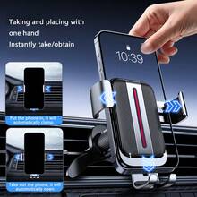 1pc Air Vent Suction Cup Car Phone Holder, New Model Stable Car Navigation Mount Bracket, No Vibration - A - View 12