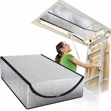 Attic Door Insulation Cover, 25" X 54" X 11", Stairs Zipper Door For Attic Ladder Pull Down System, Attic Tent Weatherproofing Shield For Summer Heat, Winter Cold, Moisture And Dust - 54*25*11inch - View 8