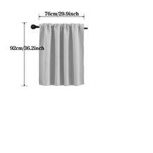 Cortina pequeña opaca, cortina para ventana de caravana/autocaravana, cortina parasol, diseño minimalista de unicolor, con bolsillo para barra para una fácil instalación, adecuada para caravana, autocaravana, dormitorio, sala de estar, cocina - Gris 1 pieza - Ver 10