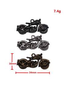 2pcs 34x16x8mm 3D Motorcycle Charms Pendant For DIY Jewelry Making Necklace Keychain Phone Chain Bracelet Making Accessories Handmade Craft Making Findings - Motorcycle - View 3