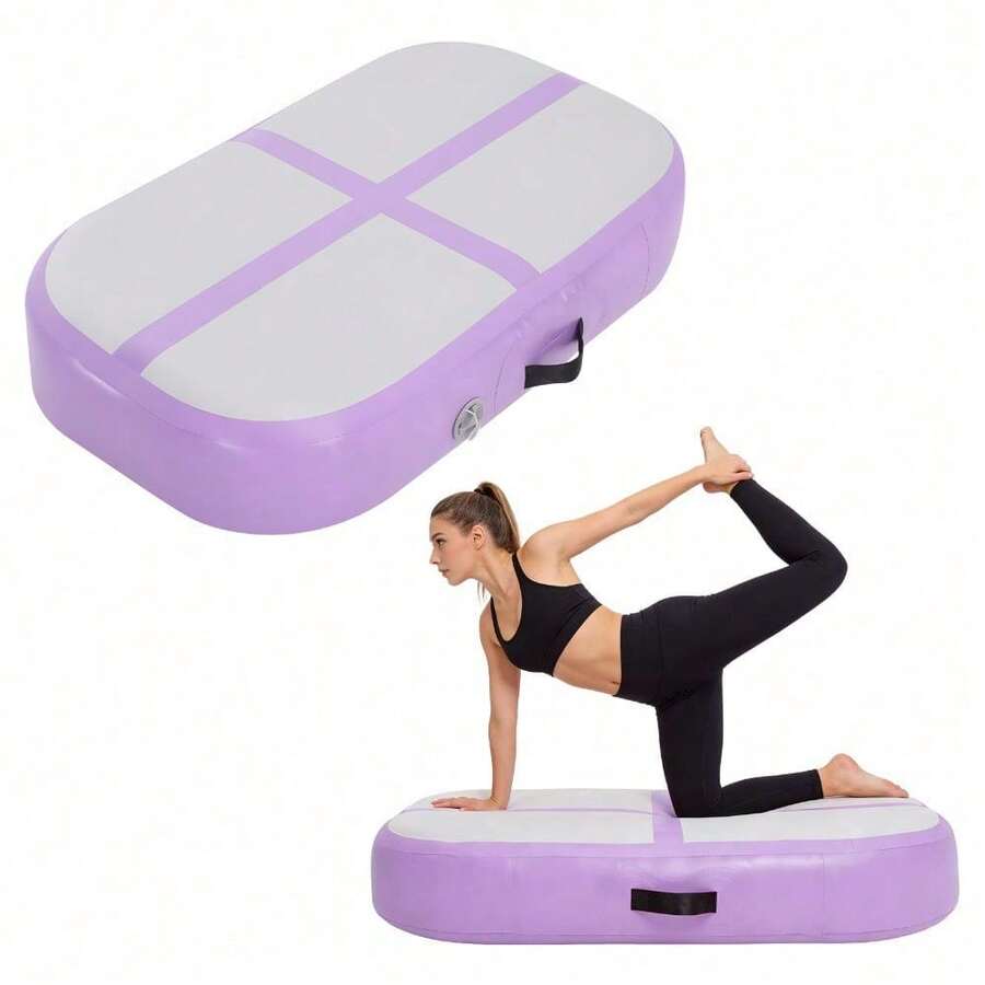 Inflatable Gymnastics Mat 100*60*20cm Air Tumbling Track For Yoga Fitness Dance Taekwondo Back/Front Flips Fall Protection Training Mat - Purple - View 1